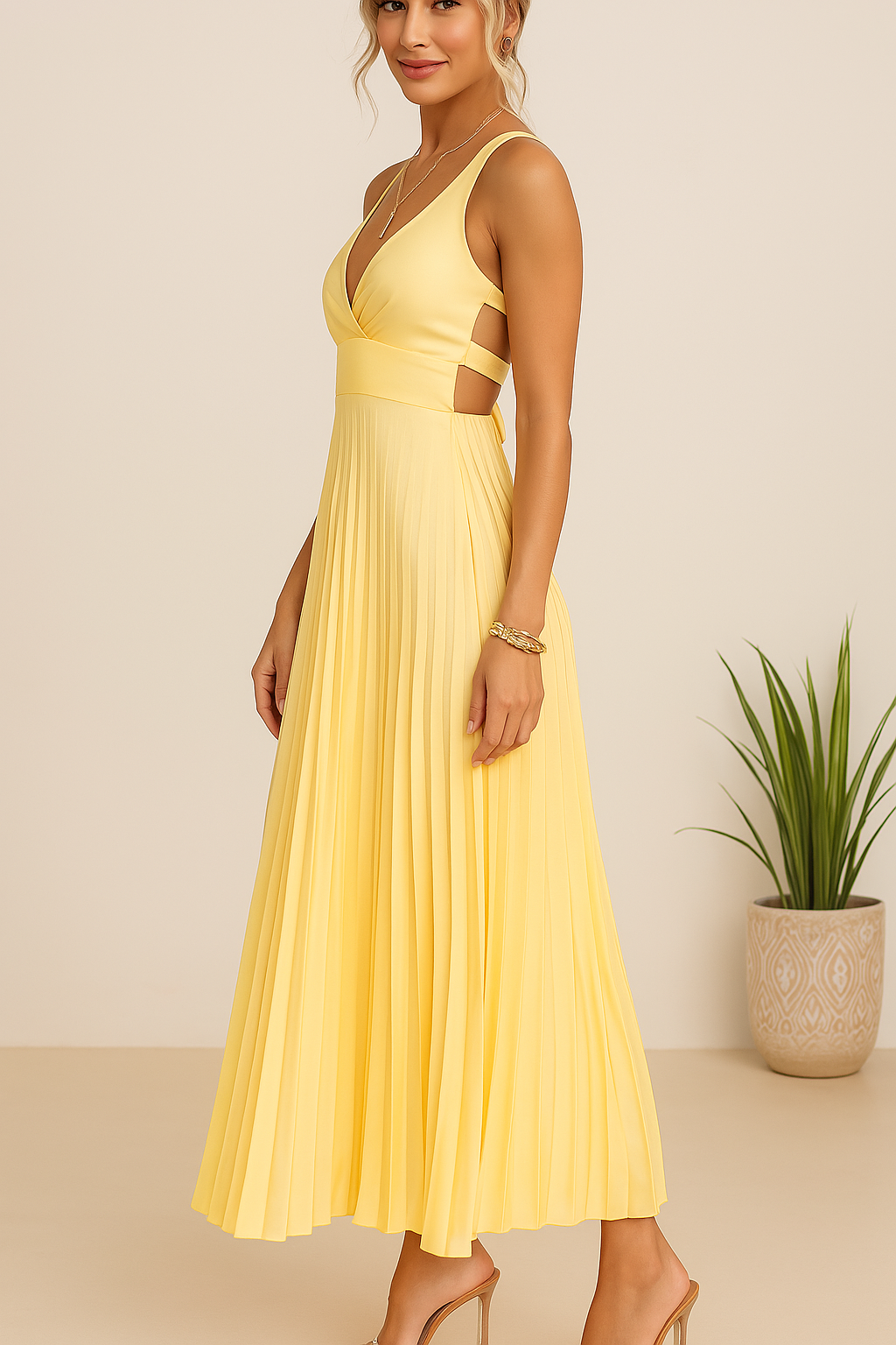 Vestido Violeta Amarillo