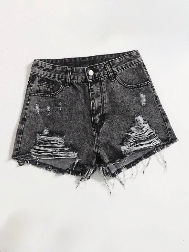 Pantalón Corto Rasgado